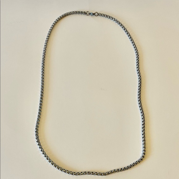 Silver Plated 5mm Square Rolo Link Chain - Picture 2 of 6